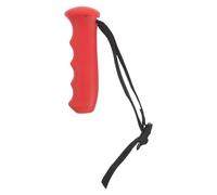 Winter Walking Stick Hand Grip Replacement Plastic Handle with Strap | Textured Red Surface, Reduces Hand Fatigue, for Seniors, Mobility Aid Users, Daily Walking or Hiking