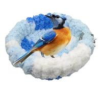 Winter Warm Bird Nîdo - Cozy Parakeet Cabin | Plush Hammock for Cages | Soft Coral Fleece Lining, Sturdy Design, Easy to Clean, Shelter for Small Animals