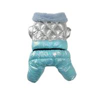 Winter Warm Cold-Proof Dog Jacket Soft Comfortable Bulldog Labrador Yorkshire Terrier Pug Bodysuit Work Clothing,Blue,12