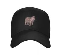 Winter Warm Cotton Moo Deng The Roaring Hippo Baseball Cap Golf Hat Man Fishing caps Man Golf Wear Men Women's Black
