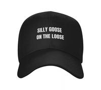 Winter Warm Cotton Silly Goose on The Loose t-Shirt Unisex T-Shirt Gen Z Ironic Funny Statement Tee Baseball Cap Fun Hats Men Golf Wear Women's Black