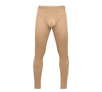 Winter Warm Cotton Thermal Underwear Pants Long Johns Men's Pajama Bottom Tight Tights Mens Slim Fit Leggings Base Layer Leggings Fleece Lined Trousers for Daily Beige