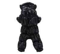 Winter Warm Dog Jacket Soft Pet Cotton-padded Jacket Outdoor Waterproof Bulldog Labrador Chihuahua Pug Clothing,black,XL