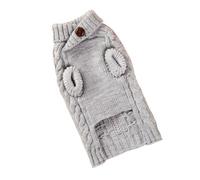 Winter Warm Dog Knitted Sweater Simple Soft Breathable Dog Sweater Pet Pullover Knitted Sweater Suitable For Small, Medium And Large Dogs Bright Colours Easy To Put On And Take Off(2pcs Gray,S)