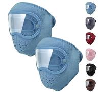 Winter Warm Fleece Windproof High-Definition Goggles,Trapper Hat with Ear Flaps and Wool Brim (D,One Size)