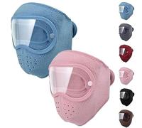 Winter Warm Fleece Windproof High-Definition Goggles,Trapper Hat with Ear Flaps and Wool Brim (G,One Size)