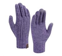 Winter Warm Gloves, Knitted Gloves Touch Screen Warmth Fleece-Lined Thickened Winter Anti-Slip Thermal Windproof Stretchy Men's Warm Thermal Knit Gloves Wool Gloves for Driving, Running, Sport, Typing