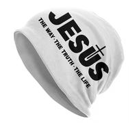 Winter Warm Hat Unisex The Way The Truth Life Skullies Beanies Caps Knit Hat Religion Cross Christian Faith Bonnet Hats Outdoor Ski Cap Gift
