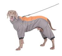 Winter Warm Large Dog Jumpsuit Snow Waterproof Cold Reflective Labrador Greyhound Golden Retriever Shepherd Coat,C,3XL