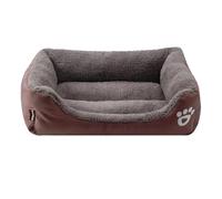 Winter Warm Large Dog Sofa Bed Dog Kneel Cat Mats House Cushion Pet Sleeping Sofa Beds Mat For Large And Small Dog Cat Bed(Coffee,L 65cmx50cmx16cm)