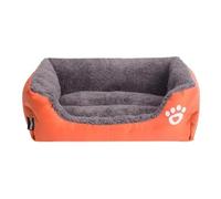Winter Warm Large Dog Sofa Bed Dog Kneel Cat Mats House Cushion Pet Sleeping Sofa Beds Mat For Large And Small Dog Cat Bed(Orange,M 54cmx40cmx14cm)