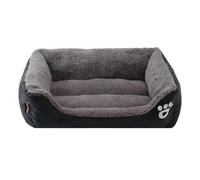 Winter Warm Large Dog Sofa Bed Dog Kneel Cat Mats House Cushion Pet Sleeping Sofa Beds Mat For Large And Small Dog Cat Bed(Black,S 45cmx32cmx12cm)