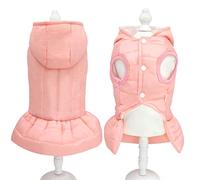 Winter Warm Pet Chihuahua Dog Clothes Princess Dog Jacket Coat Pet Clothing for Small Medium Dogs Cats Pitbull Outfit Dress (A L code)
