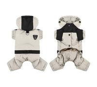 Winter Warm Pet Cotton-padded Jacket Hooded Jacket Windproof And Waterproof Pet Down For Bulldog Shiba Inu Pug Schnauzer,A,L