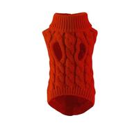 Winter Warm Pet Dog Turtleneck Knitting Sweaters Fit Fit For Small And Medium Dogs Cats Chihuahua Vest Coat Teddy French Bulldog Jacket(Red,XL)