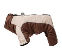 Winter Warm Reflective Pet Jumpsuit Outdoor Cold-Proof Windproof Dog Coat With D-Ring For Shiba Inu Schnauzer Chihuahua,Coffee,L