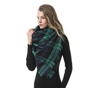 Winter Warm Scarfs Women Shawl Scarf Ladies Plaid Blanket Tartan Scarf Color Block Style with Tassel 140 * 140cm