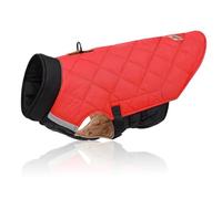 Winter Warm Sleeveless Adjustable Snow Dog Jacket With D-Ring For Labrador Retrievers Pug Shiba Inus Schnauzers Beagles,Red,XL