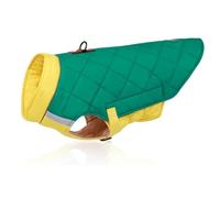 Winter Warm Sleeveless Adjustable Snow Dog Jacket With D-Ring For Labrador Retrievers Pug Shiba Inus Schnauzers Beagles,Green,3XL