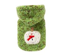 Winter Warm Snowman Pet Hoodie Cozy Fleece Cat Dog Apparel for Indoor and Outdoor Seasonal Comfort (A, 20cm)