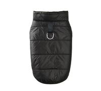 Winter Warm Solid Color Dog Clothing Outdoor Waterproof Pitbull Shiba Inu Bulldog Labrador Jacket Work Clothes,black,L