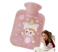 Winter Warm Water Bottle, Plush Water Filled Hand Warmers | 500ml Plush Hot Water Bottle Winter Warm Water Bottle, Soft Warmer with Heating Pad