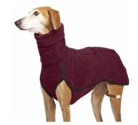 Winter Warm Windproof Cold-Proof High Collar Dog Coat Pets Jumper Sweater For Great Danes Greyhounds Pitbull Whippet,Wine Red,M