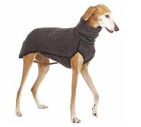 Winter Warm Windproof Cold-Proof High Collar Dog Coat Pets Jumper Sweater For Great Danes Greyhounds Pitbull Whippet,Deep Grey,L