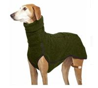 Winter Warm Windproof Cold-Proof High Collar Dog Coat Pets Jumper Sweater For Great Danes Greyhounds Pitbull Whippet,Green,2XL