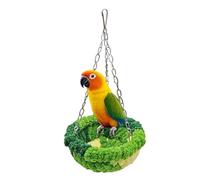 Winter Warmth Plush Bird Hammock for Parakeet & Cockatiel Cage Resting Spot | Sag-Resistant Frame with Metal Chains for Easy Cage Attachment; Semi-Circular Open Design for Visibility and Breathability