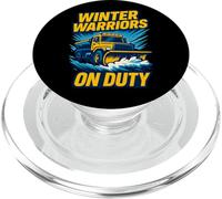 Winter Warrior Snow Plow Truck Heavy Equipment Operator PopSockets PopGrip for MagSafe