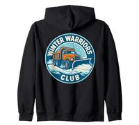 Winter Warriors Club Snow Plow Truck Driver Zip Hoodie