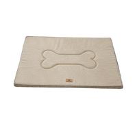 Winter Washable Dog Bed Reversible Crate Pad Soft Fluffy Pet Kennel Beds Sleeping Mattress For Large Medium Small Dogs(Tea Brown,N-1pcs)