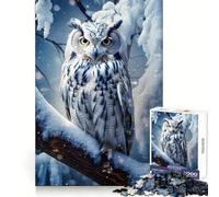Winter Watch Owl 1000 Pieces Jigsaw Puzzles for Teenagers Think Training Mindful Escape Defined Edges Seasonal Gift (50x75cm)