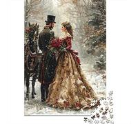 Winter Wedding Scene Jigsaw Puzzles for Adults Interesting Puzzles 1000 Piece Brain Challenge for Adults Gifts 70x50cm/1000pcs