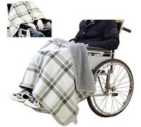 Winter Wheelchair Blanket for Adults, Warmer Cover Blanket Soft Flannel Cape Shawl Wrap Wearable Blanket Fleece Lined Lower Body Wheelchair Cover for wheelchair users