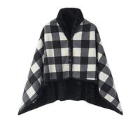 Winter Wheelchair Blanket for Adults, Wheelchair Cloak Plus Velvet Thickened Care Shawl, Warm Knee Blanket Casual Cloak(O)