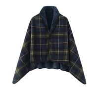 Winter Wheelchair Blanket for Adults, Wheelchair Cloak Plus Velvet Thickened Care Shawl, Warm Knee Blanket Casual Cloak(B)