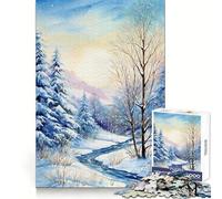 Winter Whisper 1000 Piece Jigsaw Puzzles Clear Thinking Soft Distraction Precise Edges Meaningful Gift (38x26cm)