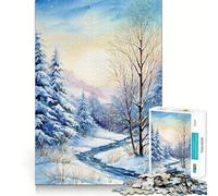 Winter Whisper Jigsaw Puzzle1000 Pieces Thinking Skill Game Seamless Fit Precise Pieces Family Fun Night Activity (38x52cm)