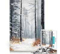 Winter Whispering Woods 1000 Piece Jigsaws for Adults Brain Sharp Game Smooth Burr Free Surface Fascinating Hobby for Idle Moments (38x26cm)