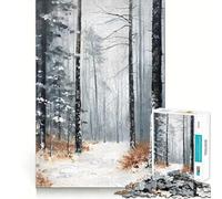 Winter Whispering Woods Jigsaw Puzzle1000 Pieces Brain Boosting Play Zero Gap Cozy Indoor Entertainment for All (50x75cm)
