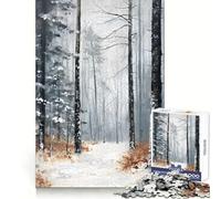 Winter Whispering Woods Puzzles for Teenagers 1000 Piece Logic Practice Calm Downtime Clean Edges Ideal Present (38x52cm)