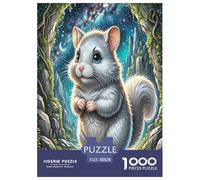 Winter White Hamster Jigsaw Puzzles Puzzles for Adults Kids. 1000 Piece Impossible Challenge Toy Educational Game Home Decoration for Educational Games Gifts 38x26cm/1000pcs