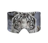 Winter White Tiger, Full Eye Covers Light Blocking Eye Mask Sleep Eye and Ear Muffs