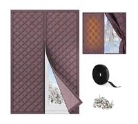 Winter Window Ilat Kit Thermal Blackout Cover for 80 200cm Energy Saving ain Brown 160x140cm Keeps Heat in Reduces Bills