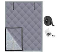 Winter Window Insulation 47x63in 3-Layer Roll-Up Insulated Window Cover Waterproof Thickened Oxford Fabric for Living Rooms, Kitchens, Attics