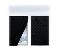 Winter Window Insulation Cover Kit, Blackout Thermal Curtains, Reusable Windows Insulated Blanket for Living Room Basement(Black,80x160cm)