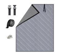 Winter Window Insulation Kit 24 32 39 55 63 71 79 in, Thermal Windows Cover with Oxford Cloth Cotton for Keeping Warm, Insulated Curtains Blanket in Bedroom Attic RV(Grey,59x63in(WxH))
