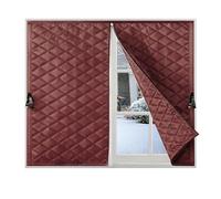 Winter Window Insulation Kit Reusable Thermal Film Acoustic & Heat Blocking Curtain for Anti Cold & Wind Protection Brown 150x290cm